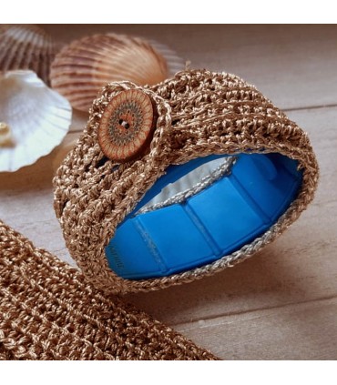 Cache bracelet artisanal en coton bio