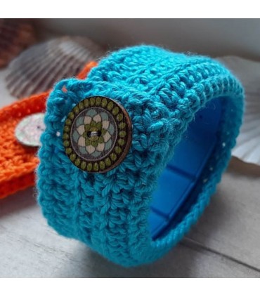 Cache bracelet artisanal en coton bio