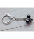 Porte-clé "3 billes" en Shungite