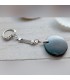 Porte-clé "Pastille" en shungite (attache argentée)