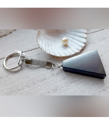 Porte-clé "Trapèze" en shungite