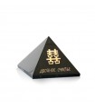 Pyramide en Shungite polie Feng shui Double Bonheur