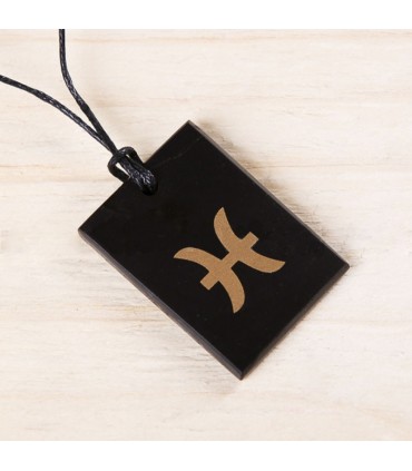 Pendentif "Poisson" en Shungite rectangulaire