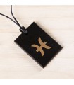 Pendentif "Poisson" en Shungite rectangulaire