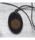 Pendentif "Fleur de Vie" en Shungite coupe oblique