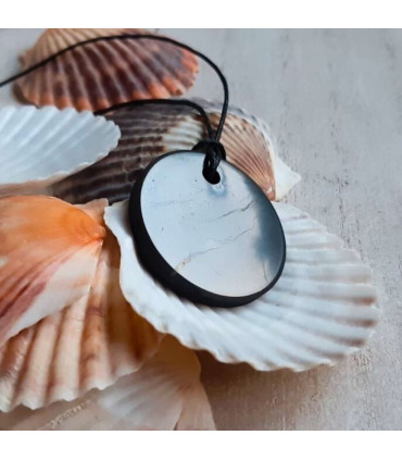 Pendentif "Pastille" en Shungite