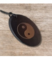 Pendentif "Yin Yang" oblique en Shungite