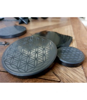 Plaque "Fleur de Vie" en Shungite