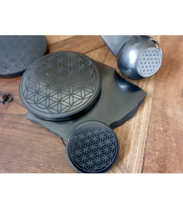 Plaque "Fleur de Vie" en Shungite