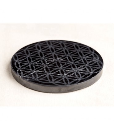 Plaque "Fleur de Vie" en Shungite
