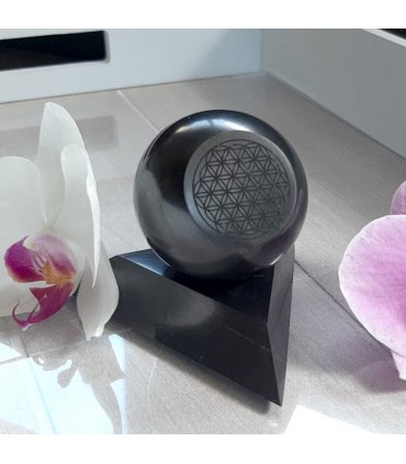 Sphère "Fleur de Vie" avec support